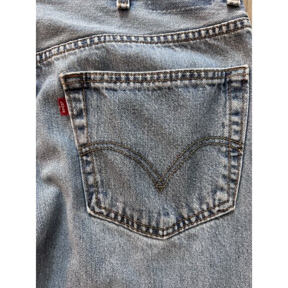 Levi's 505 Jeans Mens Size 40 x 30 Regular Fit Straight Denim Blue - Picture 8 of 14